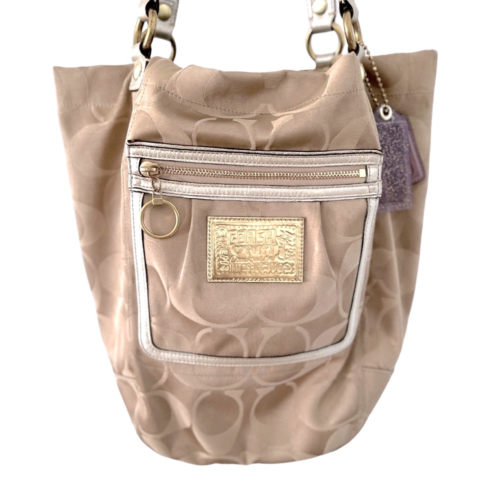Coach Purse | Bella Signature Sateen | Large Purse | Poppy Collection | - Picture 2 of 10